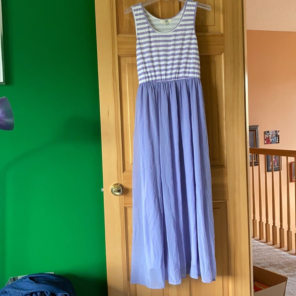 💜Lilac/White Maxi Dress
